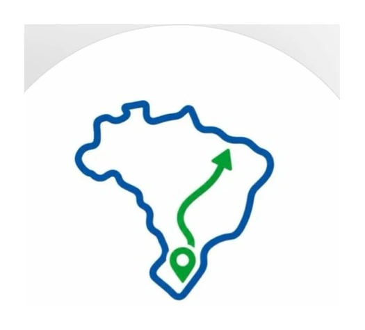 Logo do TributoMap — mapa do Brasil em azul e verde
